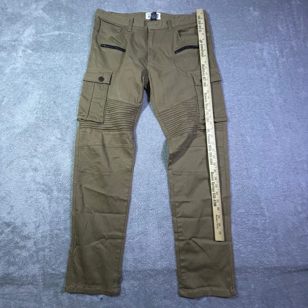 Bleeker‎ & Mercer Men's Cargo Pants Brown Utility Rider Moto Biker Size 38x32